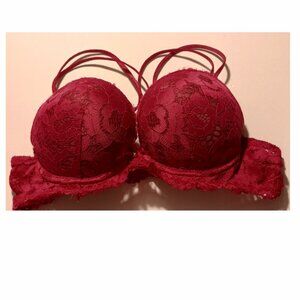 Women's Lace Bralette Padded Lace Push Up Bra 34 Band Size